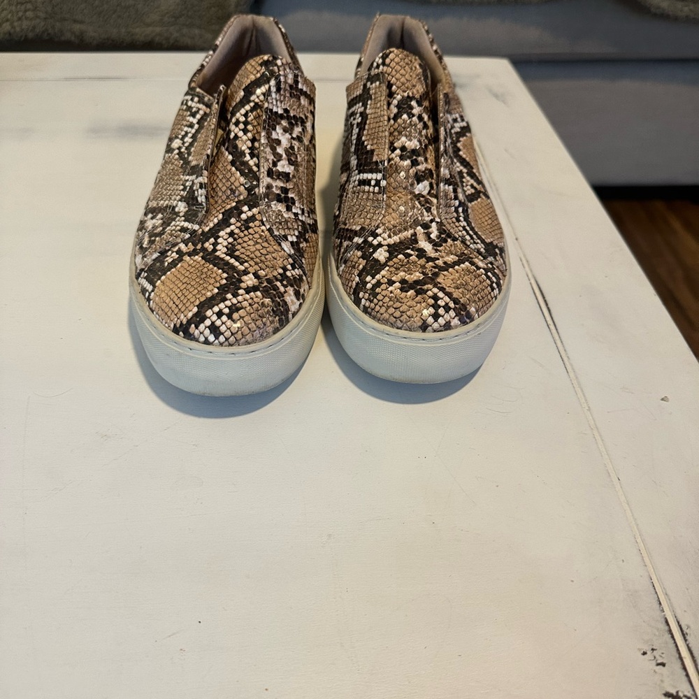 J Slides Snake Print Sneakers